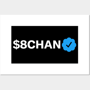 $8chan Funny Sarcastic Parody Blue Badge Verification Gift Posters and Art